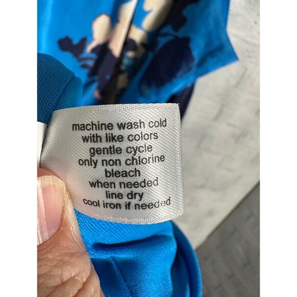 Lane Bryant women’s satin floral dress feminine tropical asymmetrical plus size - Picture 7 of 13